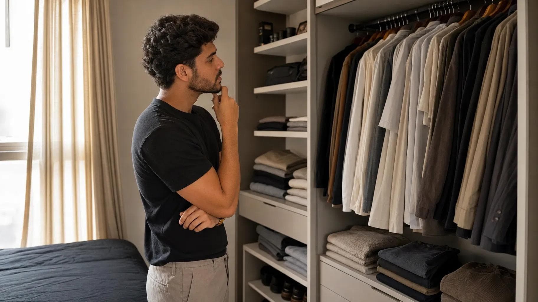 Guarda-roupa masculino básico: o método para montar do zero sem errar nas compras